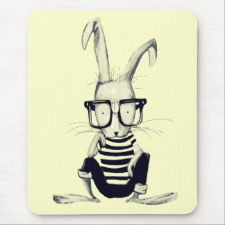 The Nerd Rabbit Mouse Mat