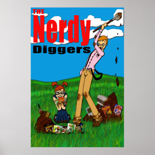 The Nerdy Diggers - Standard Logo - Poster 24x36