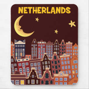 The Netherlands at Night Mouse Mat
