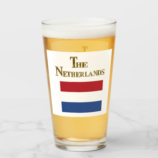THE NETHERLANDS BEER GLASS (Front Filled)