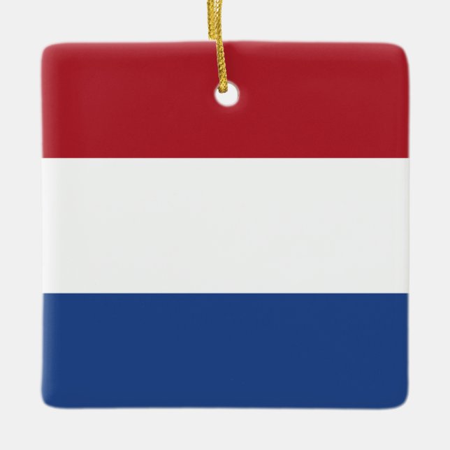 The Netherlands (Dutch) Flag  Ceramic Ornament (Front)
