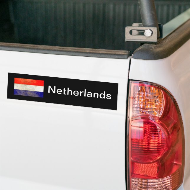 The Netherlands flag Bumper Sticker (On Truck)