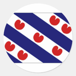 The Netherlands Friesland Flag Classic Round Sticker