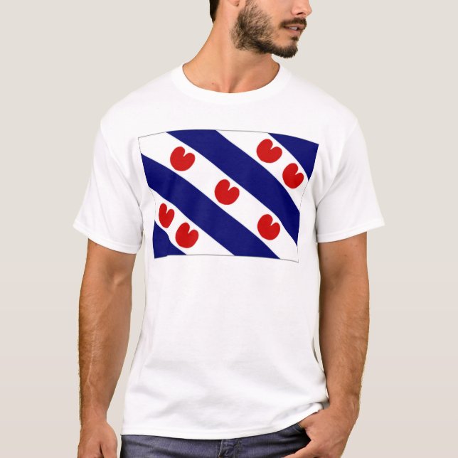 The Netherlands Friesland Flag T-Shirt (Front)