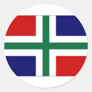 The Netherlands Groningen Flag Classic Round Sticker