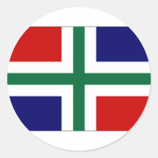 The Netherlands Groningen Flag Classic Round Sticker