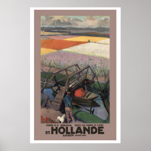The Netherlands Holland Dutch Railways Visit the Poster