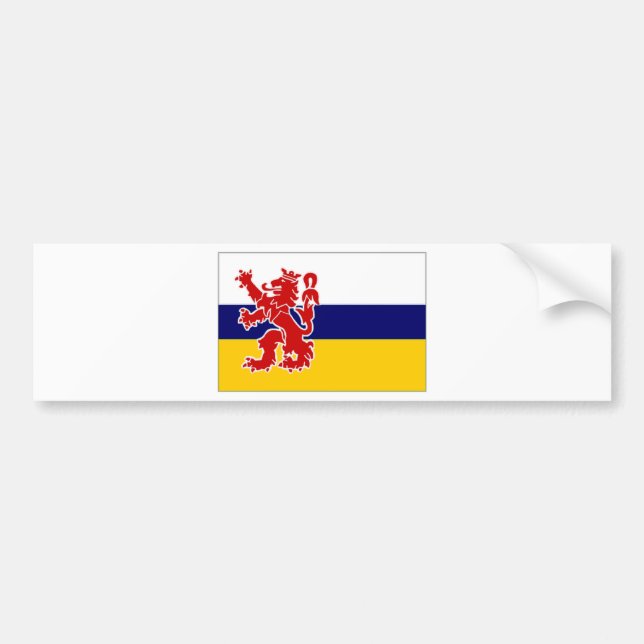 The Netherlands Limburg Flag Bumper Sticker (Front)