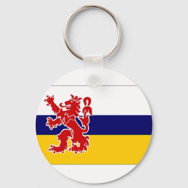 The Netherlands Limburg Flag Key Ring (Front)
