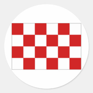The Netherlands Noord Brabant Flag Classic Round Sticker