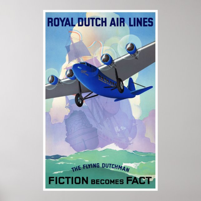 The Netherlands Vintage Travel Poster Restored (Front)