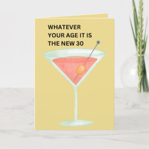 The New 30   Funny Birthday  Card