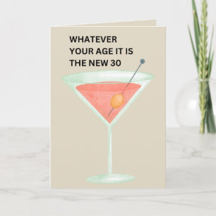 The New 30   Funny Birthday  Card