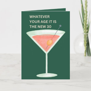 The New 30   Funny Birthday  Card