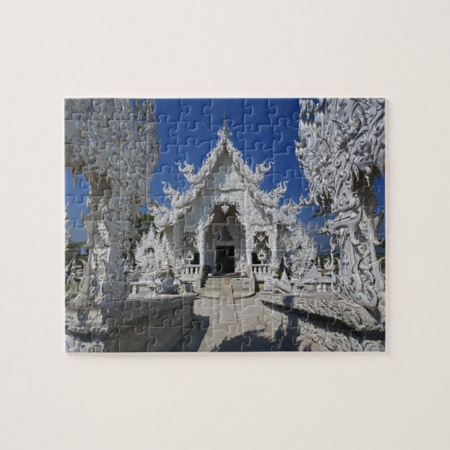The new all white temple of Wat Rong Khun in Jigsaw Puzzle (Horizontal)
