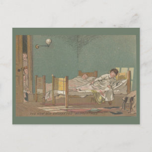 The New Boy: Enchanted Bedclothes Postcard