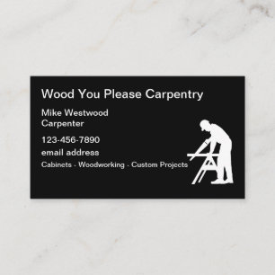The New Carpentry Business Cards For Carpenters