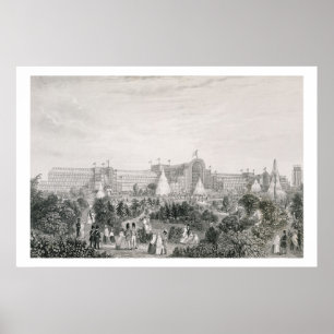 The New Crystal Palace at Sydenham, engraved by La Poster