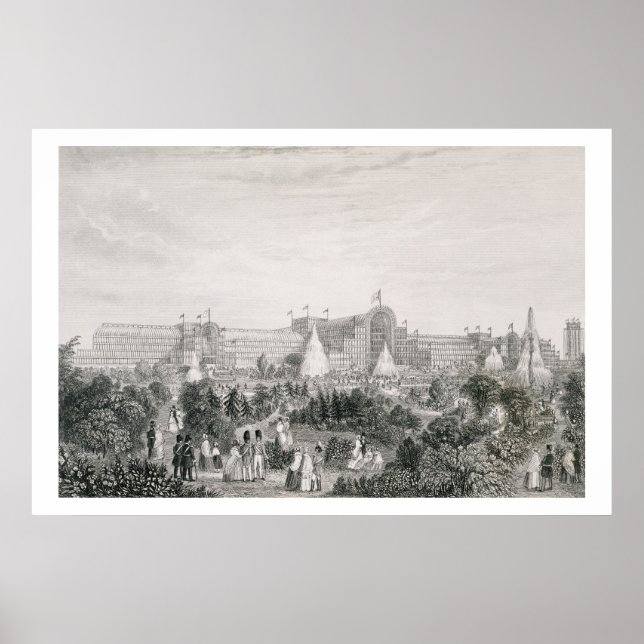 The New Crystal Palace at Sydenham, engraved by La Poster (Front)