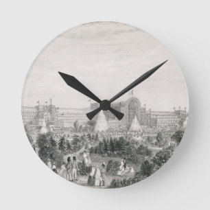The New Crystal Palace at Sydenham, engraved by La Round Clock