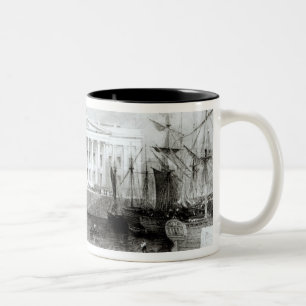 The New Custom House, Liverpool, c.1830 Two-Tone Coffee Mug