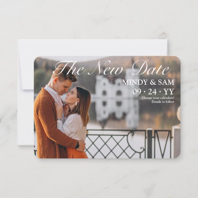 The New Date Photo Postponement Announcement (Front)