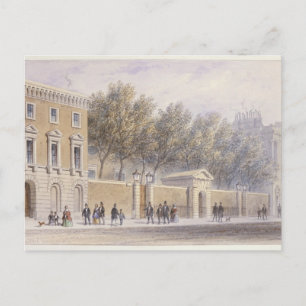 The New Entrance to Grocers' Hall, 1854 Postcard