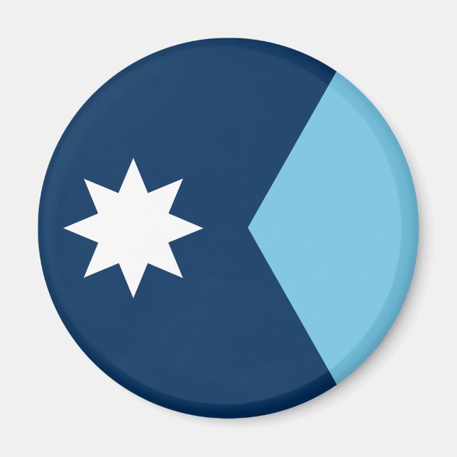 The new Flag of Minnesota State Magnet (Front)