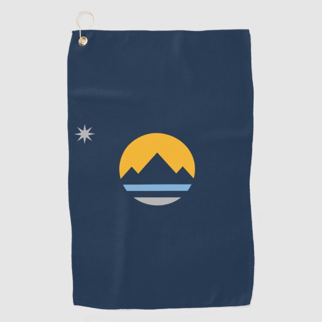 The New Flag of Reno, Nevada Golf Towel (Front)