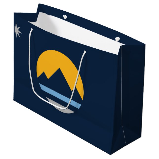 The New Flag of Reno, Nevada Large Gift Bag (Front Angled)