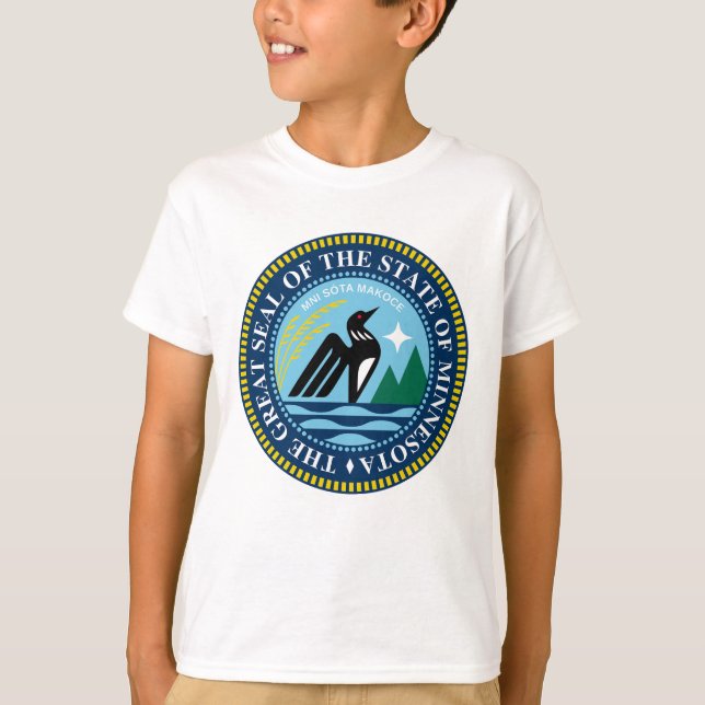 The new great Seal of the State of Minnesota T-Shirt (Front)
