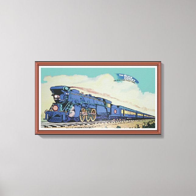 The New Jersey Central Blue Comet Train Canvas Print (Front)