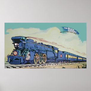 The New Jersey Central Blue Comet Train Poster