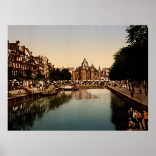The new market and bourse Amsterdam Poster