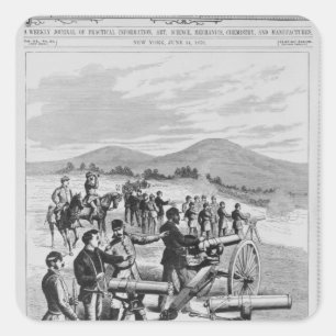 The new model Gatling Gun Square Sticker