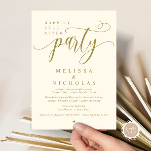 The New Mr and Mrs, Wedding Elopement Dinner Party Invitation