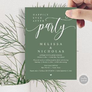 The New Mr and Mrs, Wedding Elopement Dinner Party Invitation