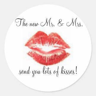 The new Mr. & Mrs. Classic Round Sticker