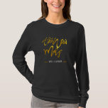 The NEW MRS -ADD NAME - Gold Calligraphy Bride T-Shirt<br><div class="desc">Add the new brides,  wifes married surname to personalise this gold handwriting script typography style tshirt for women,  new brides,  new wives. Perfect gift for wedding or bridal shower.</div>