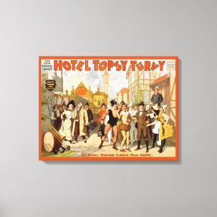 The New Musical Comedy, Hotel Topsy Turvy Canvas Print