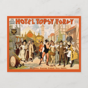 The New Musical Comedy, Hotel Topsy Turvy Postcard
