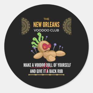 The New Orleans Voodoo Club - Crazy, Insane Classic Round Sticker