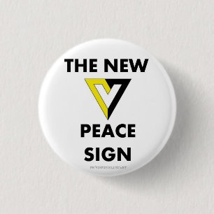 The New Peace Sign 3 Cm Round Badge