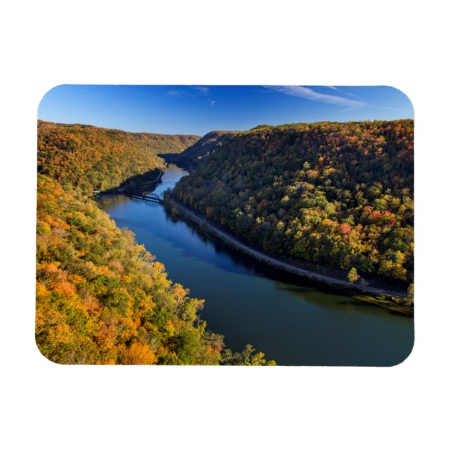 The New River Gorge At Hawks Nest State Park Magnet (Horizontal)