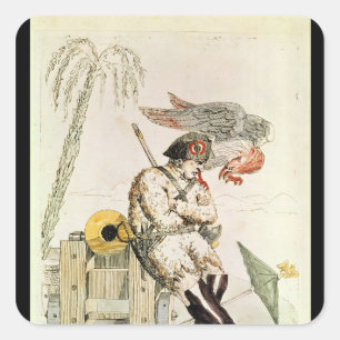 The New Robinson of St. Helena, 1815 Square Sticker