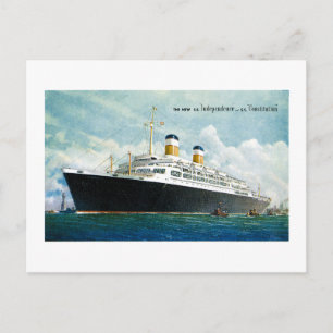 The New S.S. Independence and S.S. Constitution Postcard