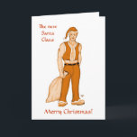 The new Santa Claus - Merry Christmas! Holiday Card<br><div class="desc">The new Santa Claus - Merry Christmas!  Coloured pencil drawing by Krisi ArtKSZP >>> More Products in Store Category >>> Funny Drawings - Lustige Zeichnungen >>> The new Santa Claus</div>