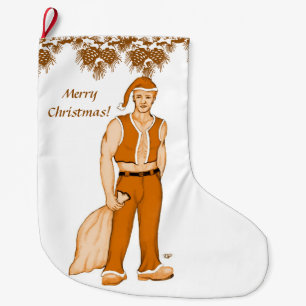 The new Santa Claus - Merry Christmas Large Christmas Stocking
