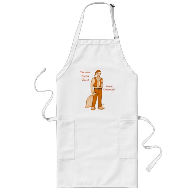 The new Santa Claus - Merry Christmas! Long Apron (Front)