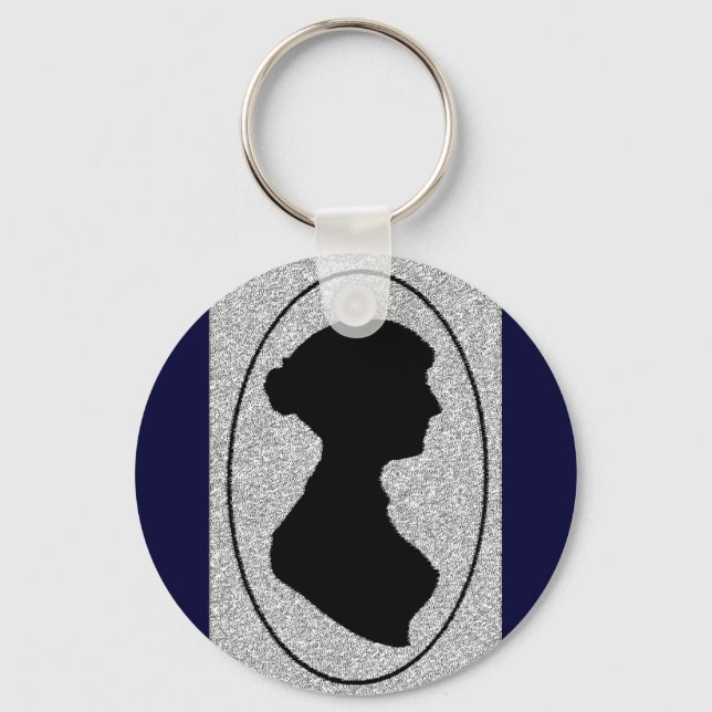 The New silhouette Of Jane Austen Key Ring (Front)
